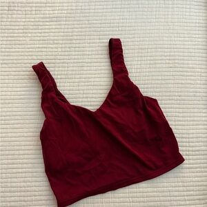 Aerie- Offline Burgundy Cropped Tank Top